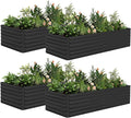 8x4x2 ft Outdoor Raised Garden Bed Large Metal Planter Raised Beds Planters for Outdoor Plants for Vegetables Flowers Herbs Fruits and Succulents.(4 Pcs)