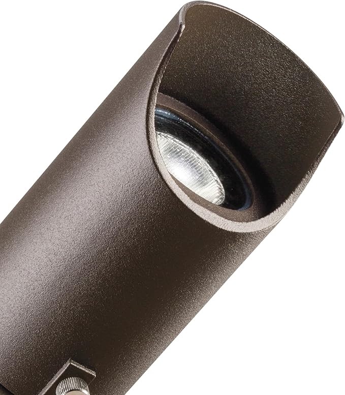 Kichler 6 Mini Outdoor Accent Light in Textured Architectural Bronze 12V LED Adjustable Spotlight (6 L x 2.5 H) 15384AZTBrown
