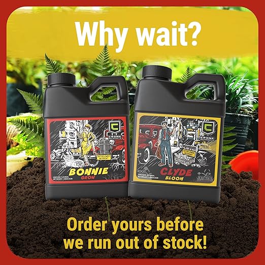 Cronk Nutrients Bonnie &amp Clyde Autoflower Nutrients Bloom and Grow – Yield Increasing Autoflower Plants Nutrient Kit – Easy to Use Plant Food – Optimal Formula for Optimal Results 1L
