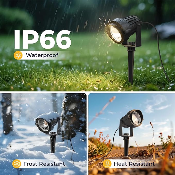 L LOHAS LED Green Christmas Spotlight 2pack+3000K Warm White Spotlight 2pack