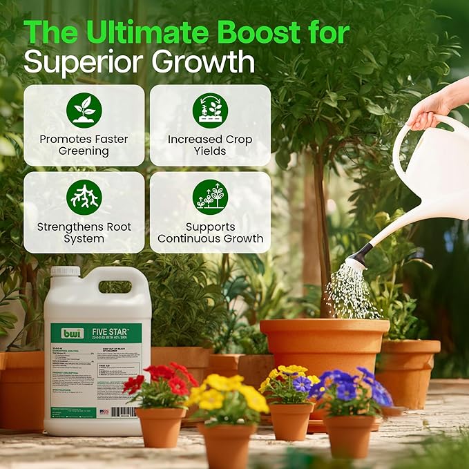 22-0-0 Liquid Nitrogen Fertilizer for Lower Soil Temps &amp High pH - Ammonium Sulfate Fertilizer with 40% Slow-Release Nitrogen 4% Sulfur for Quick Absorption - 2.5 Gallon