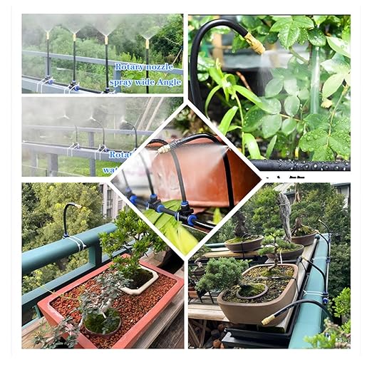 360 Curved Garden Automatic Irrigation System Automatic Drip Irrigation Kits Universal Spray Kit for Garden Plant Watering System (65.6 FT)