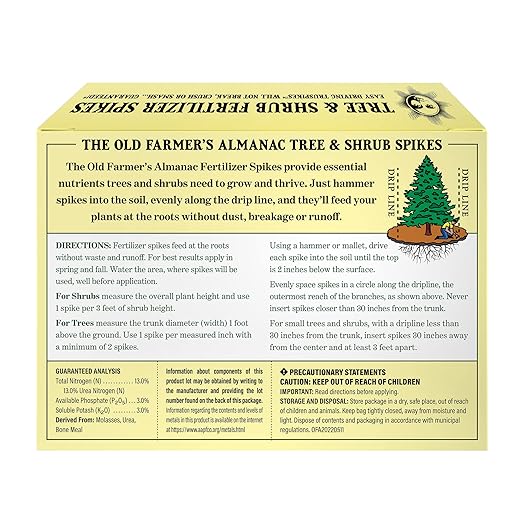 The Old Farmer's Almanac Tree &amp Shrub Fertilizer Spikes (Box of 24 Spikes - 6 Lbs) (OFA-FS1333-24)