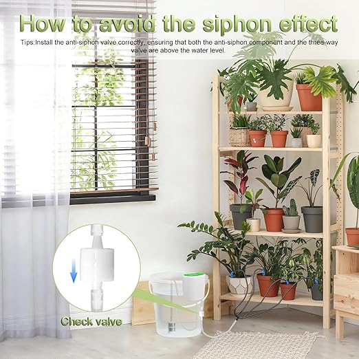 Automatic Plant Waterer Self Watering System - Drip Irrigation Kit with Programmable Timer Water Up to 12 Potted Plants Perfect for Indoor Gardens Balconies &amp Outdoor Parks