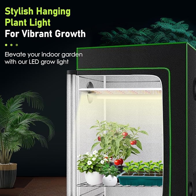 FOXGARDEN 39in Upgrade LED Grow Lights 3.3FT Full Spectrum Hanging Plant Light 392 LEDs Plant Growing Lamp for Indoor Plants with 4/8/12H Timer 6 Dimmable Levels for Seed Starting Vegetables Bloom