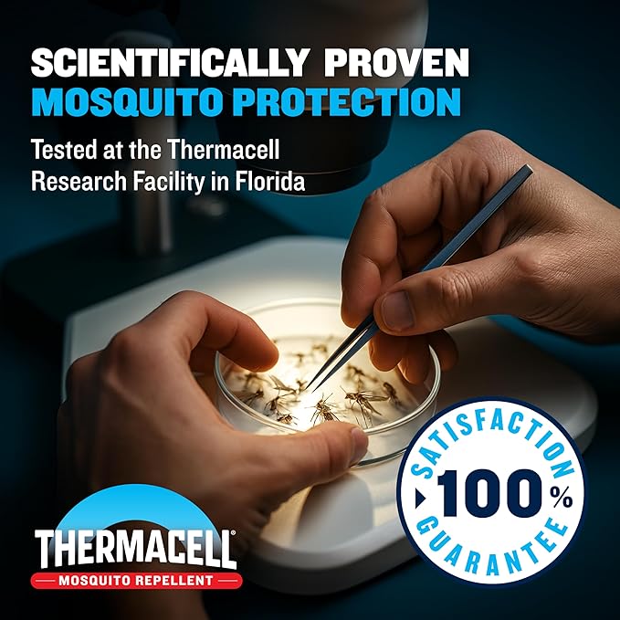 Thermacell Mosquito Repeller Patio Shield Includes 12-Hour Refill Highly Effective Mosquito Repellent for Patio Bug Spray Alternative Scent Free No Candles or Flames