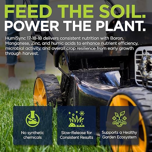 Supply Solutions | 17-18-18 HumiSync Plant Food Powder | Balanced NPK Fertilizer with Humic Acid for Lawn Garden Vegetables Flowers Trees &amp Shrubs - All Purpose Garden Fertilizer (10 Pounds)