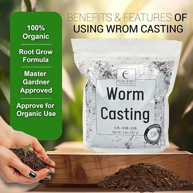 Elm Dirt Plant Juice Bloom Juice &amp Worm Castings Bundle - Organic Fertilizer for All Plants - Indoor &amp Outdoor Organic Plant Food and Soil Enhancer for Houseplants Vegetables &amp Gardens -