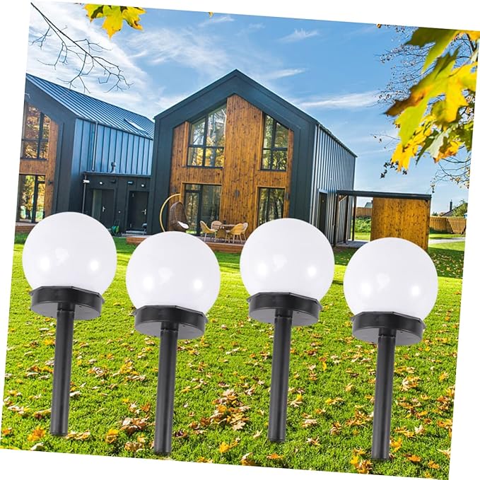 LIFKOME 8pcs Solar Powered Lawn Light Waterproof Garden Bulb Ball Lamp Outdoor Stick Light for Backyard Pathway and Yard Decor
