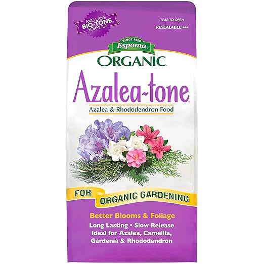Espoma Organic Azalea-Tone 4-3-4 Natural &amp Organic Fertilizer and Plant Food for All Flowering Evergreen Shrubs. 4 lb. Bag. Use for Planting &amp Feeding to Promote Growth &amp Blooming - Pack o