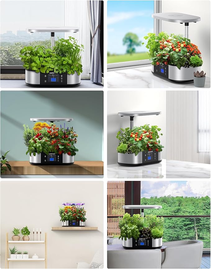 Litake WiFi 12 Pods Hydroponics Growing System Indoor Garden with APP Controlled and 3 Planting Modes Up to 30 48w 120 LED Light Automatic Water-Adding Fertilization Timer Silent Pump GS1 Max