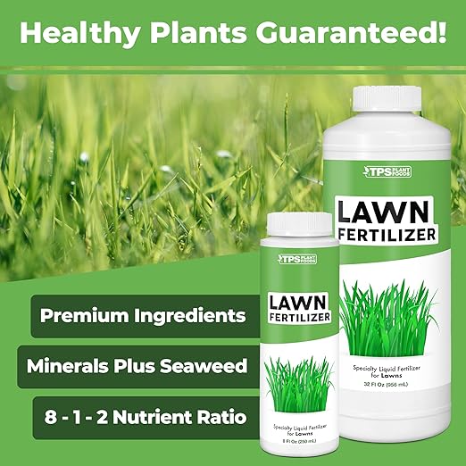 TPS NUTRIENTS Lawn Fertilizer for All Grass and Lawn Types Liquid Plant Food 1 Gallon (128 oz)