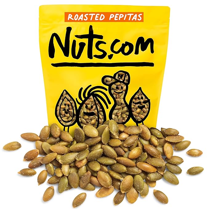 Nuts.com – Roasted Pepitas – 2 Lb Bag Salted No Shell Pumpkin Seeds Healthy Snack for Adults &amp Kids Rich in Protein Fiber Calcium &amp Potassium – Keto Friendly Vegan Gluten-Free &amp Kos