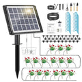 82FT Solar Drip Irrigation System Auto Watering Kit for 30 Pots Solar-Powered Plant Watering 25 Timer Modes 900ml/min Flow Indoor/Outdoor Garden Balcony &amp Patio Irrigation System