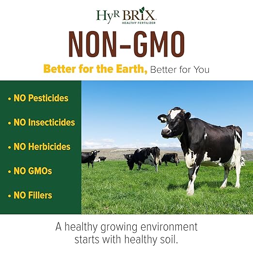 HyR BRIX All Natural &amp Organic 2-1-8 Pasture Fertilizer 45lb Bag - Organic Nutrition for Healthy Forage Livestock &amp Sustainable Pastures - Covers 4000 Square Feet