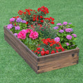 47 x 24 x 9 Elevated Wooden Garden Planter Box Bed Kit Wooden Raised Garden Bed Planter for Vegetables Grass Lawn Yard