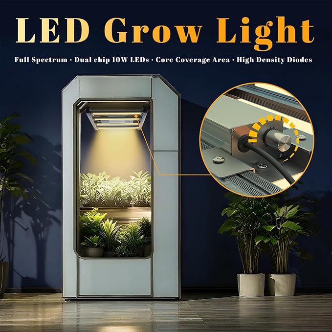 HHNMAHN 120W LED Grow Light Full Spectrum Dimmable for Indoor Plants13x12.5Inch Hanging Growing Lamp with Adjustable Lanyard2x2ft Coverage Waterproof Driver for Greenhouse Seedling Vegetable Flowers