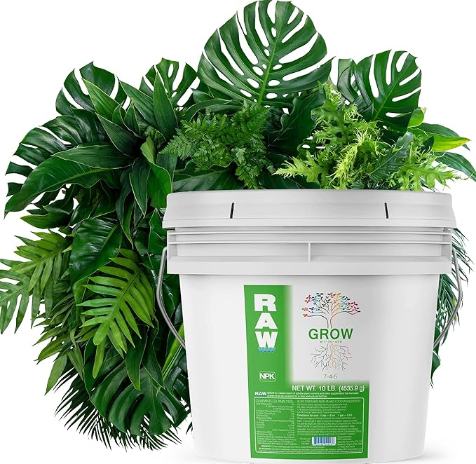 RAW All in One Grow 10lb - Complete Plant Nutrition for Thriving Growth - Indoor Outdoor Hydroponic Use
