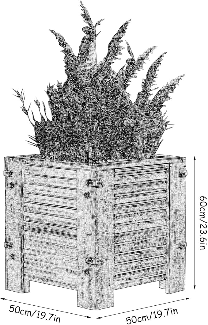 Wooden Garden Bed Planter Garden Boxes Outdoor Deep Root Planter Raised Bed for Vegetables Flowers Herbs