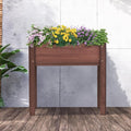 Elevated Wooden Horticulture Planter Box with Legs Standing Growing Bed for GardeningBackyardPatioBalcony.Fresh Herbs Vegetables Flowers and Succulents can be Grown.