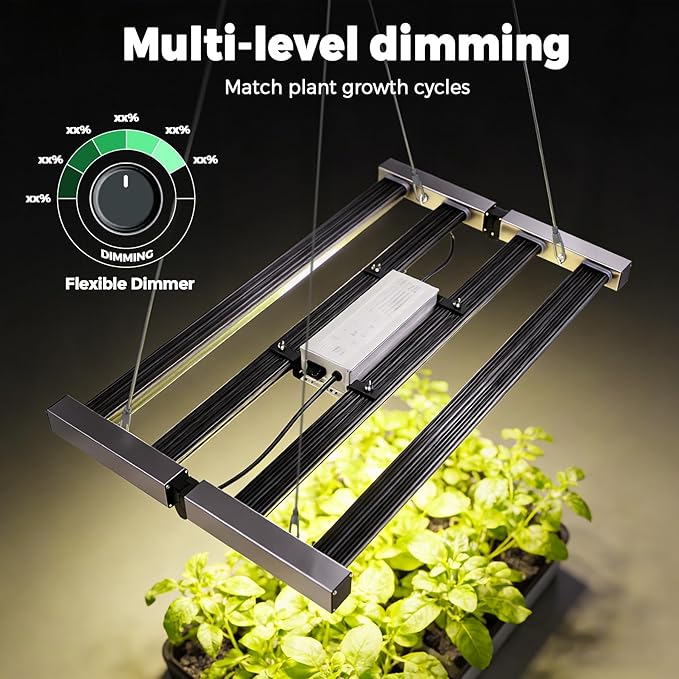 Full-Spectrum Dimmable LED Grow Light with LM301B Chip for Vegetable and Flower Cultivation