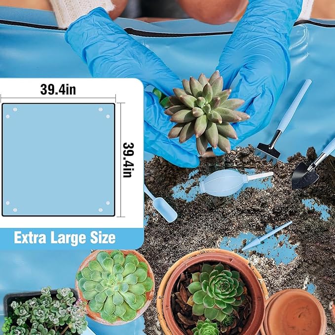 Gardening Tools – 39.4 Inches Soil Digging for Repotting Waterproof Mat with Foldable Design Durable Kit Easy Clean Use Function Garden Tool Set Tool Garden Set Accessory