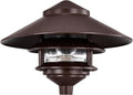 NUVO SF76/635 One 2 Louver Hood Outdoor Pagoda Landscape Pathway Light 2 Tier-Large Old Bronze