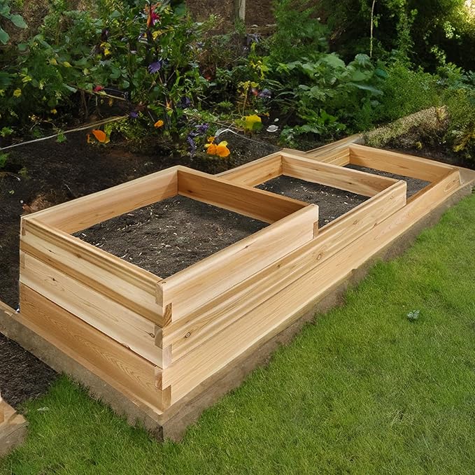 All Things Cedar 3-Tier Raised Garden Planter Bed Box Western Red Cedar Build