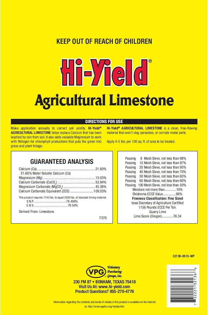 Hi Yield Agricultural Limestone (6 lbs) - 32136 (Qty 6)