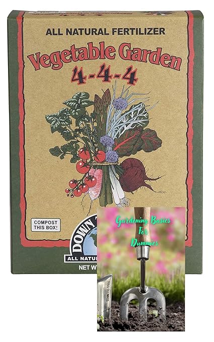D&ampW Organic Vegetable Garden Fertilizer 4-4-4 5lb + E-Book Gardening Basics
