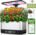 hydroponics Growing System 8 Holes Indoor herb Garden with app Control Vegetables Fruits Flowers Mode LED Customized Spectrum 30cm Height Adjustable Touch Screen Indoor Garden Black