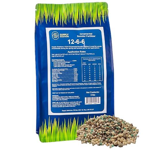 Supply Solutions 12-6-6 Ornamental Booster Fertilizer - Plant Food Topdress on Foliage Nurseries and Landscapes - Controlled Release NPK Plant Fertilizer with Macro and Micro Nutrients (5lbs)