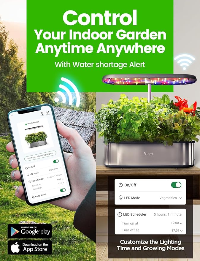 LETPOT LPH-SE Hydroponics Growing System and EC &amp Temperature Meter with APP