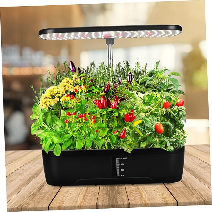 STOBOK 1set Hydroponics Growing System Kit with Led Grow Light Automatic Watering Indoor Gardening for Fresh Vegetables Spaces Compatible