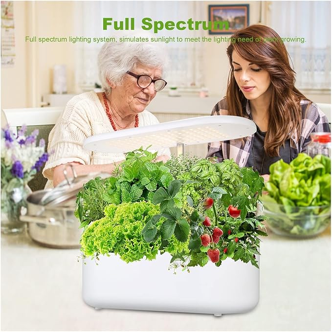 Hydroponic Equipment LED Full Spectrum Phyto Lamp Height Adjustable Hydroponics Growing System Two Grow Modes Hydroponic Growth Light for Greenhouse Indoor Garden