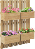 4-Box Vertical Raised Garden Bed with Trellis - Adjustable Plant System for Flowers and Climbing Vegetables