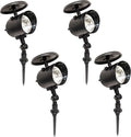 SciencePurchase 4 Pack Solar Powered LED Spot Lights - Automatic On at Dusk and Off at Sunrise Sturdy All-Weather Spotlights for Accent Lighting Safety &amp Security