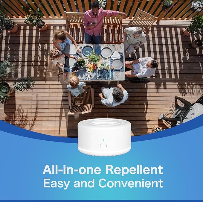 Mosquito Repellent Outdoor Patio Bug Repellent Outdoor Electronic Mosquito Repeller for Camping Outing Hiking Mosquito Control Device(2 Refill Citronella)