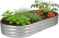 Raised Garden Bed Galvanized Planter Box Outdoor 1 Pack