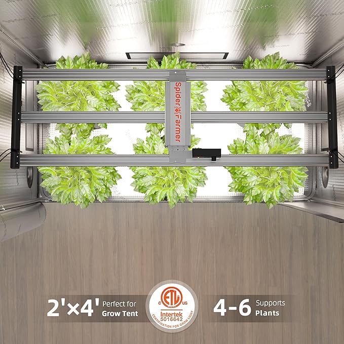 Spider Farmer G4500 Cost-Effective 320W 2x4 Coverage LED Grow Lights Full Spectrum Dimmable Bar Style Led Growing Lamp for Indoor Plants Upgraded Smart App Control
