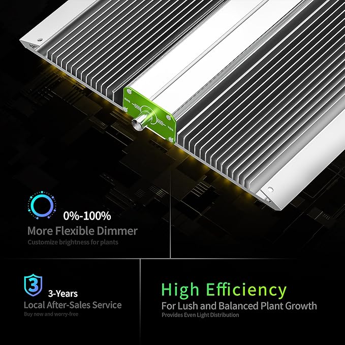 BESTVA BP4000 Dimmable LED Light Full Spectrum Plant Lamp for Indoor Seed Starting Seedlings Vegetables &amp Household Plants