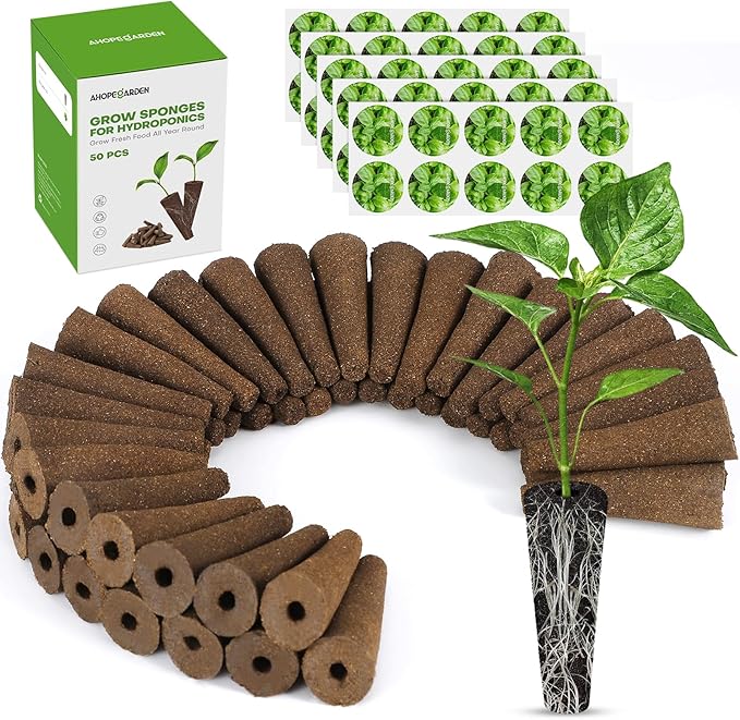 Ahopegarden Hydroponics Growing System with 50pcs Hydroponic Pods Kit