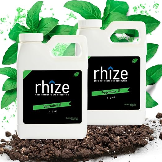 500ml Vegetative Nutrient Set 2-Part Grow Nutrient Formulation Yield Increasing Plant Nutrient Kit Perfectly Balanced Formulation That Doesn't Need Calmag or Bud Boosters Easy to Use Plant Food