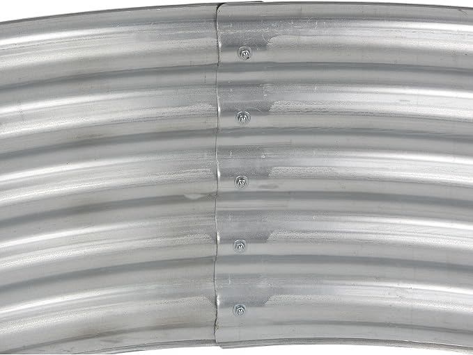 Galvanized Steel Round Raised Garden Bed — 4ft. x 12in