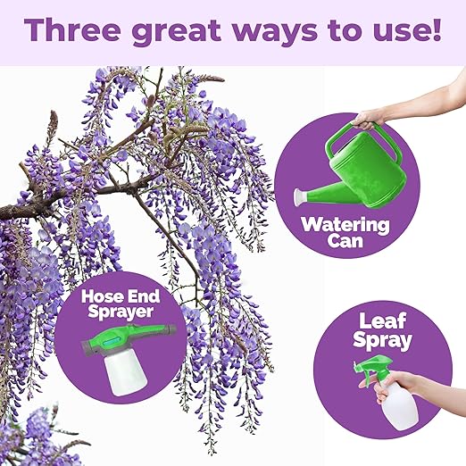 Wisteria Fertilizer – Liquid Plant Food for More Blooms Stronger Vines &amp Healthy Root Development 32 oz