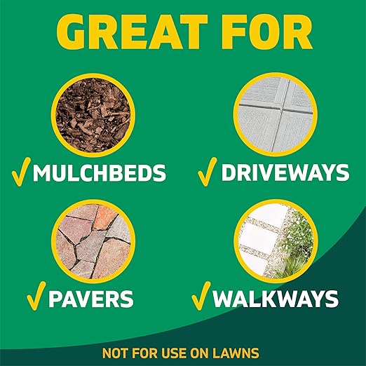 Spruce Weed Killer Refill - Versatile Weed &amp Grass Killer₂ for Flower Beds Driveways &amp Mulch Beds - No Pour No Mix No Mess Refill - Kills Dandelions Crabgrass &amp More (64 Oz)