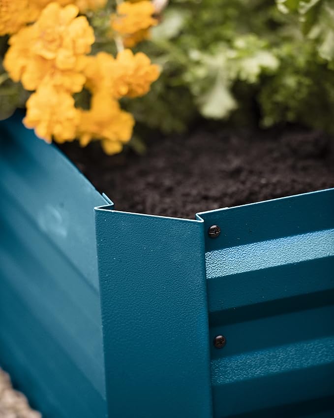 Gardener's Supply Company Metal Raised Garden Bed | Sturdy Corrugated Galvanized Steel Outdoor Planter Box Extra Deep for Rooted Plants Herbs &amp Vegetables | 34 W x 68 L x 12 H