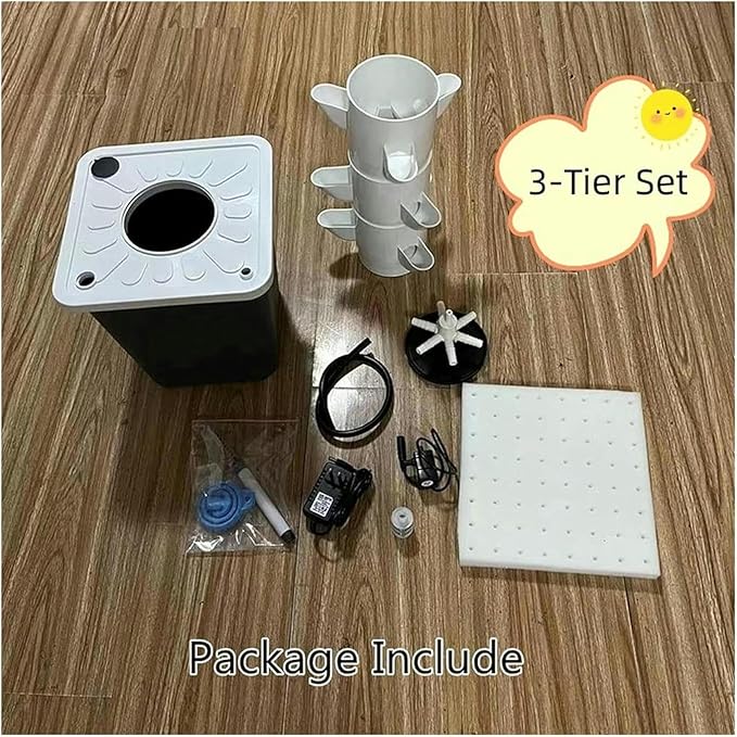 Hydroponics Growing System Garden Hydroponic Soilless Cultivation Kits DIY Balcony Dimensional Planting Column Pp Colonization Cups Vegetable Grow Tower Indoor Garden