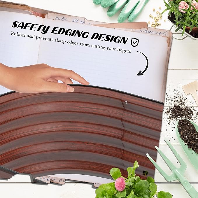 3.5' x 2' x 1' Galvanized Raised Garden Bed Kit Outdoor Metal Elevated Planter Box with Safety Edging Easy DIY Stock Tank for Growing Flowers Herbs Vegetables Brown