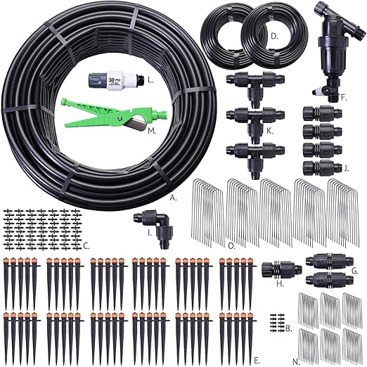 Dripworks Premium/Customized Rose &amp Shrub Irrigation Kit for Watering Roses &amp Shrubs - Waters Upto 60 Rose Plants | Agricultural Grade Components | Trusted Brand Since 1991